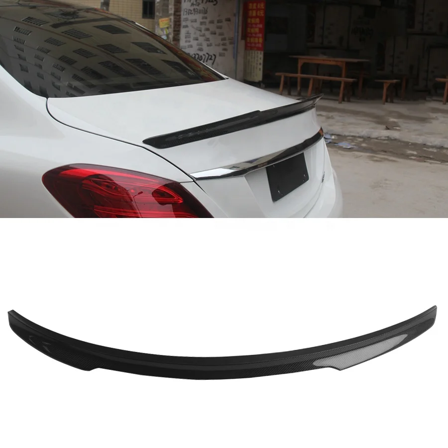 Real Carbon Fiber Rear Spoiler Wing For Mercedes-Benz C CLASS W205 4 Doors FD style 2015-2018