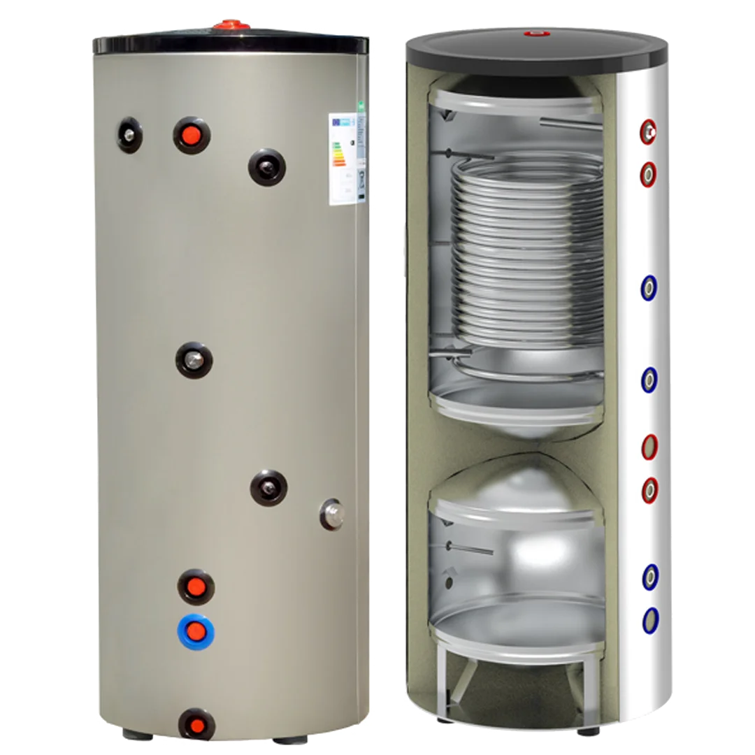 300 Liter Custom Underfloor Heating And Domestic Hot Water A Built-in Hygienic Coil Big Boiler DHW Tanks For Heat Pump System