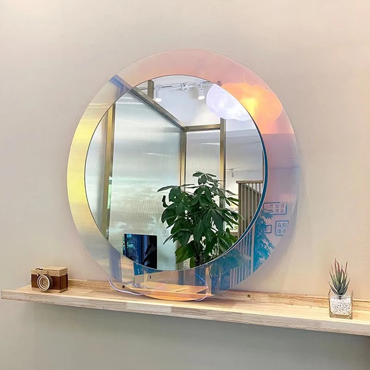 Acrylic Mirror Wholesale Home Decorative Mirrors Living Room Rainbow Irregular Retro Mirror