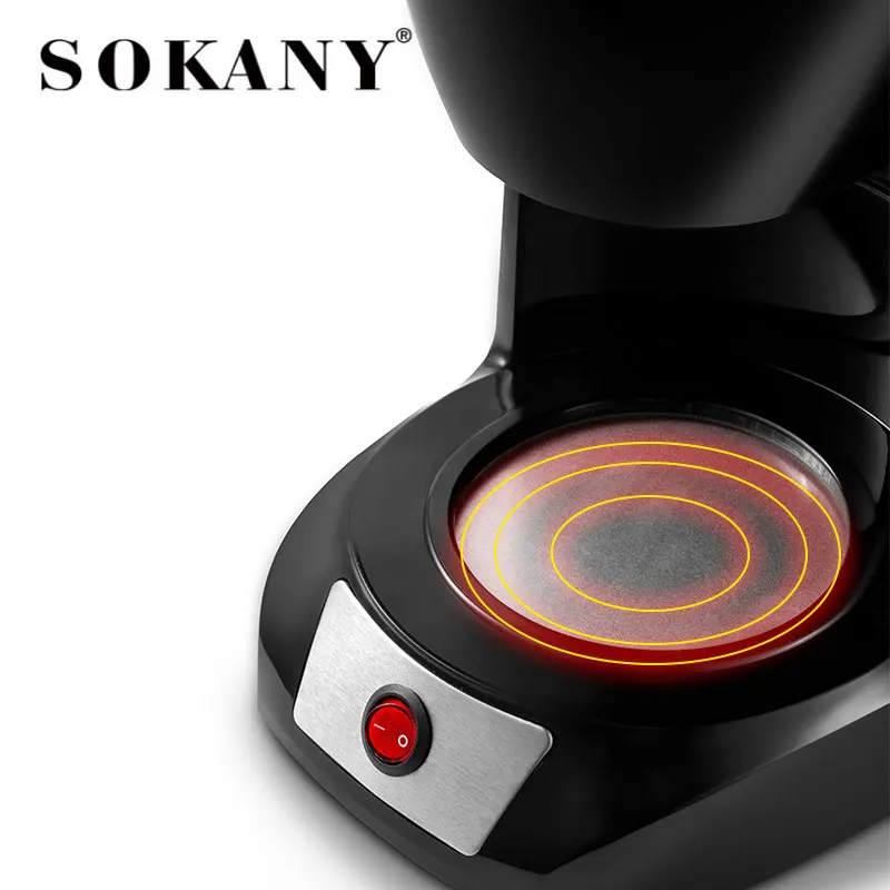 SOKANY-108S8 Cup 10 Cup Kahve Makinesi Automatic Tea and Drip Coffee Maker Machine With Digital