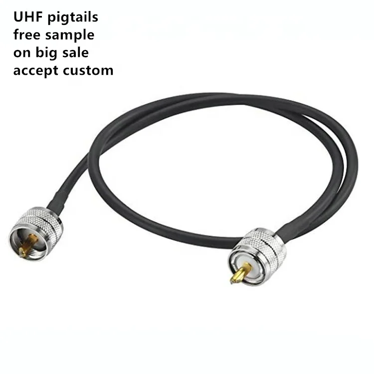 Заводская цена бесплатные образцы никелированный uhf штекер к PL259 SO239 Разъем rf соединитель RG58 RG174 Джампер кабель
