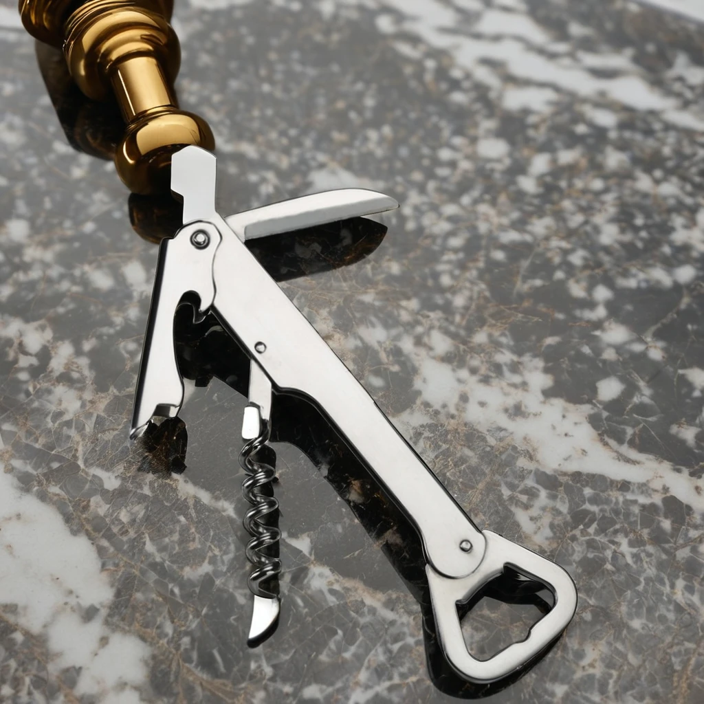 Convenient Stainless Steel Wine Opener and Corkscrew for Bar Owners and Beer Lovers for Opening Bottles