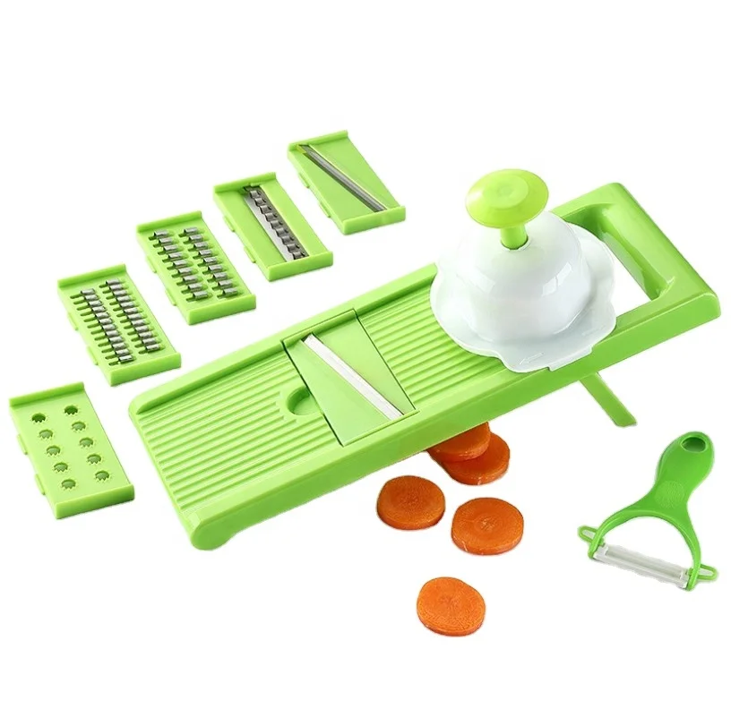 Multi-function 10 in 1stainless steel vegetable potato food cutter grater slicer home kitchen