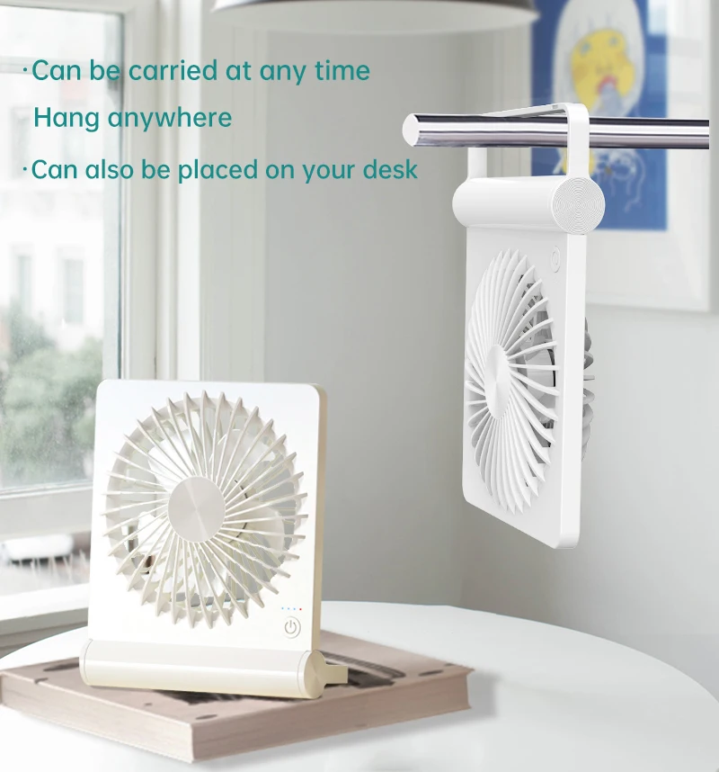 usb rechargeable portable handheld fan pocket desktop fan small wall ceiling hanging fan