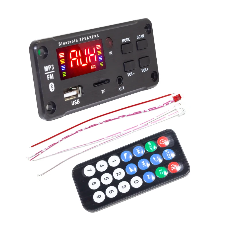 2*40W 12V BT 5.0 Audio Digital Power Amplifier Board Decoder Class D Stereo Car DIY USB AUX FM Radio MP3 Player For Speaker