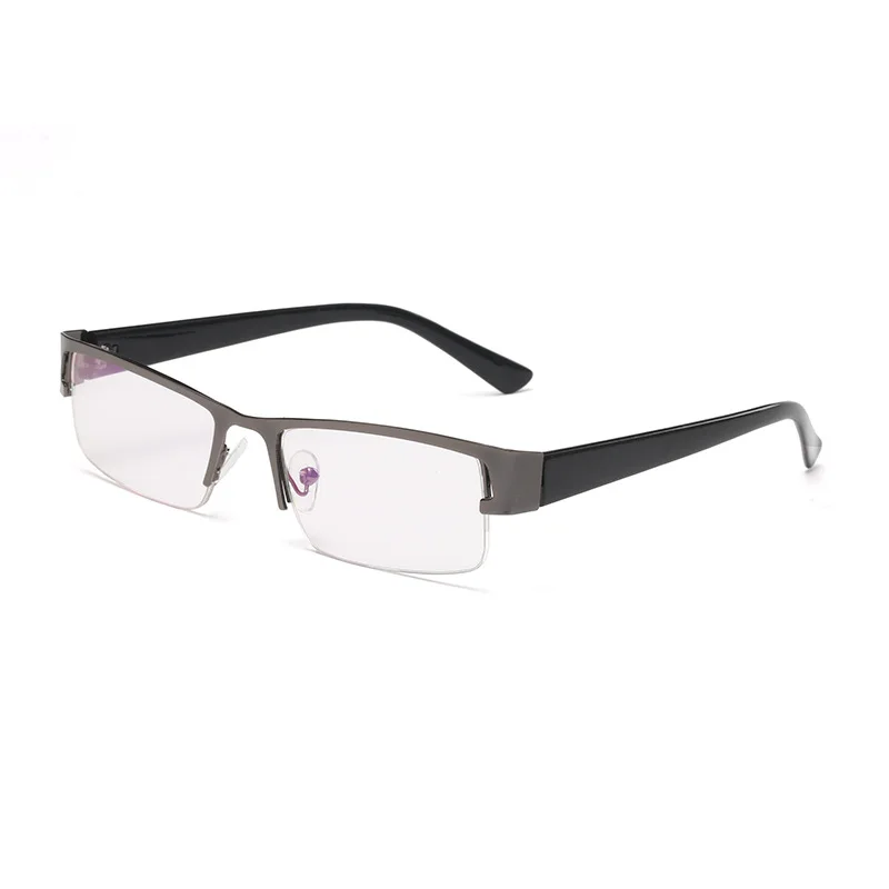 2024 Newest Reading Glasses Men Anti Blue Light Half Frame Business Computer Prescription Outdoors Driving Protection Eyeglasses