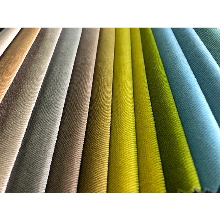 
Twill bright velvet 300gsm 100%polyester tricot solid fabric with upholstery sofa 
