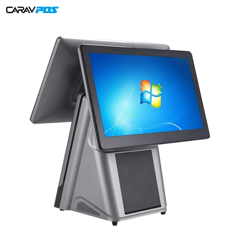 New Arrivals 15.6 Inch Windows POS Systems All In One PC Pos System With Printer Supermarket