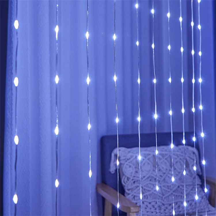 3*3 м гирлянда из кожаной нити для рождественской свадьбы украшения дома спальни Лампара светодиодная лампа