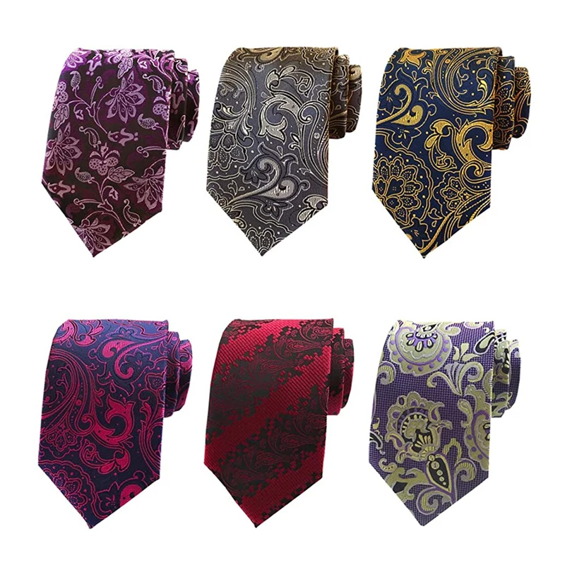 
Perfect Nostalgic Retro Style High Quality Jacquard Business 100% Pure Silk Neck Ties 