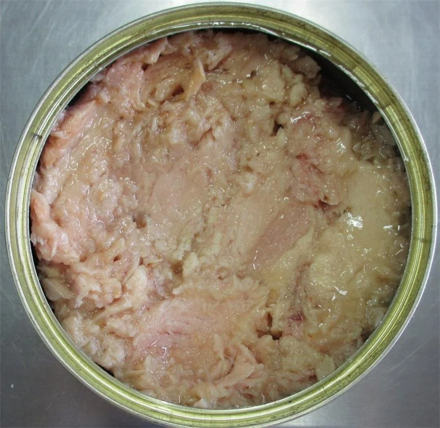 Консервированный желтоплавник тунца, рыба, белое мясо в рассоле