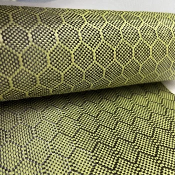 Hexagon carbon kevlar fiber fabric colorful honey comb cloth