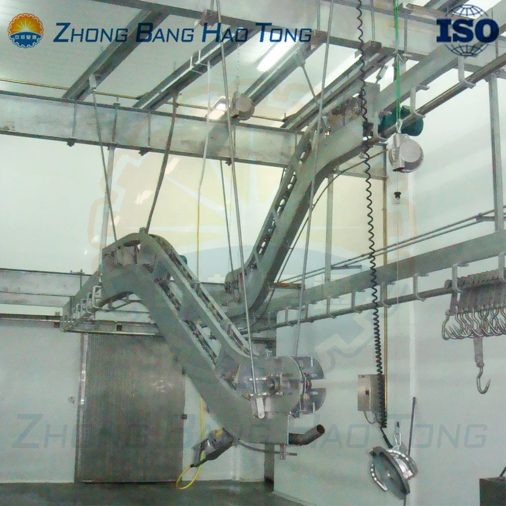 Lifting machine for cattle abattoir plant