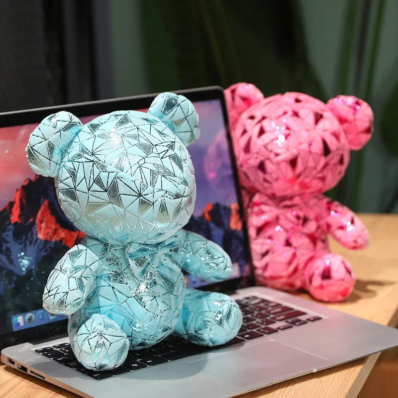 Cute Custom Candy Bear Plush Toys Rabbit Soft Stuffed Animal Pendant Backpack Key Ring Valentines Day Gift