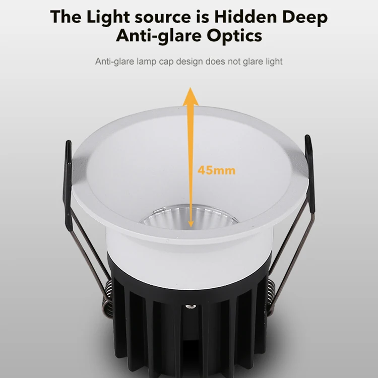 FAST New Model Die Casting Aluminum Recessed Antiglare Bedroom 7W 12W 18W 30W LED Spotlight