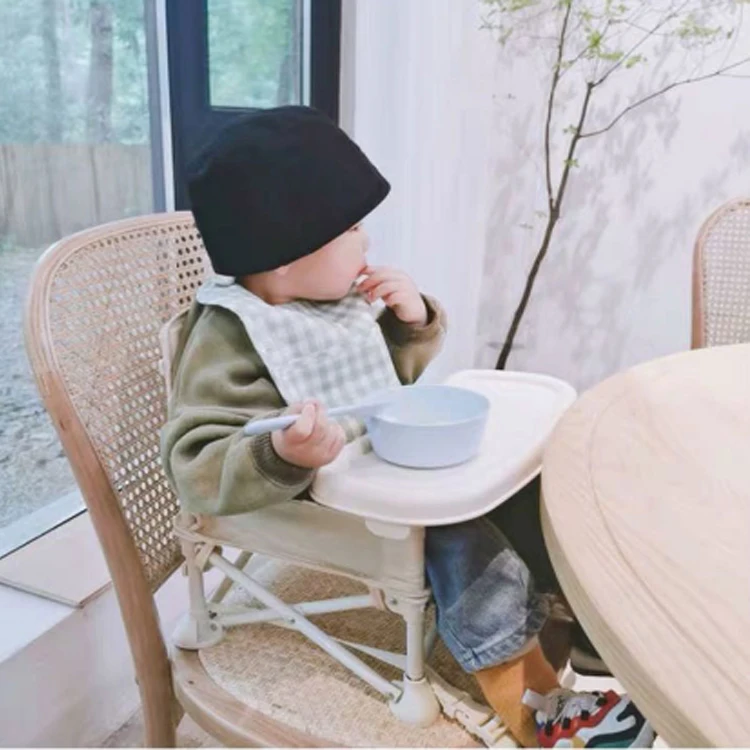 XIAOTANGLANG Convenient Folding Picnic Chair  Camping Used Baby Eating Bouncer Food Chair Outdoor Aluminum