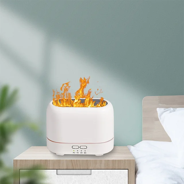 Air Mini LED огонь ночник диффузор 180 мл синий желтый пламени ультразвуковой увлажнитель воздуха