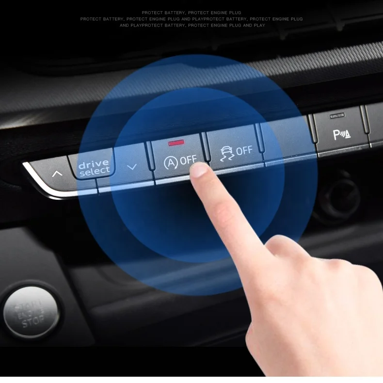 car start stop button for audi a4 b9 q5 2021 Automatic Default car alarm system center console interior accessories