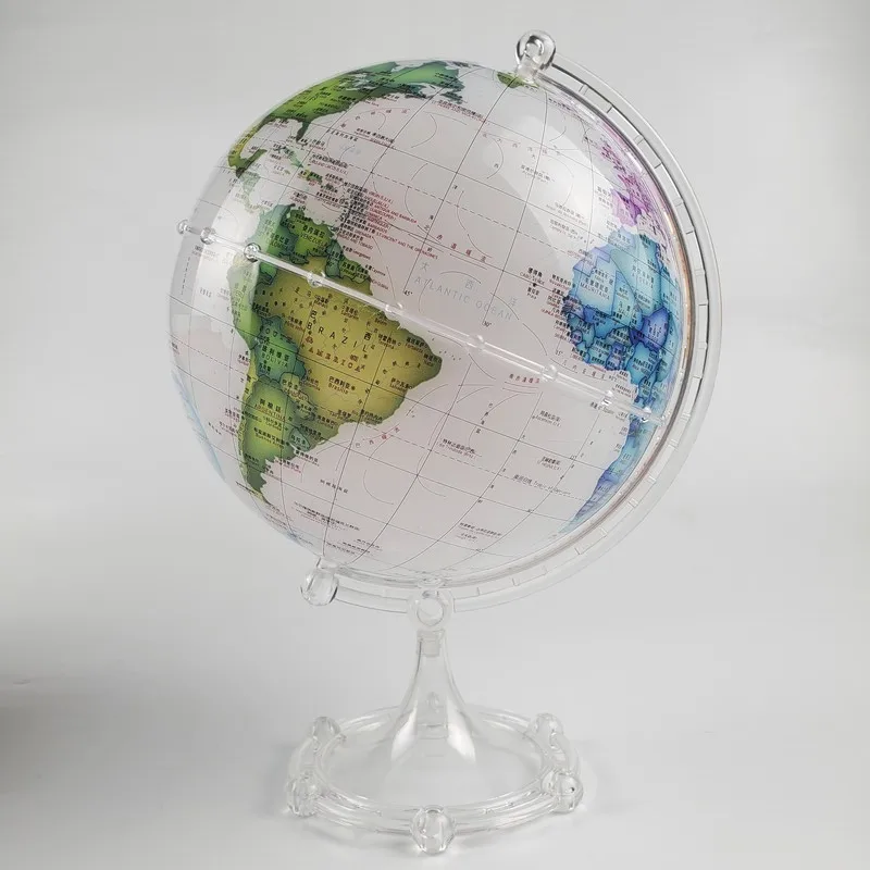 Wellfun Clear Earth Gest Gift Drawing Stand Education Relief Self Spinning Large Map Movelty Gifts Globe Earth Globe Decor Globe