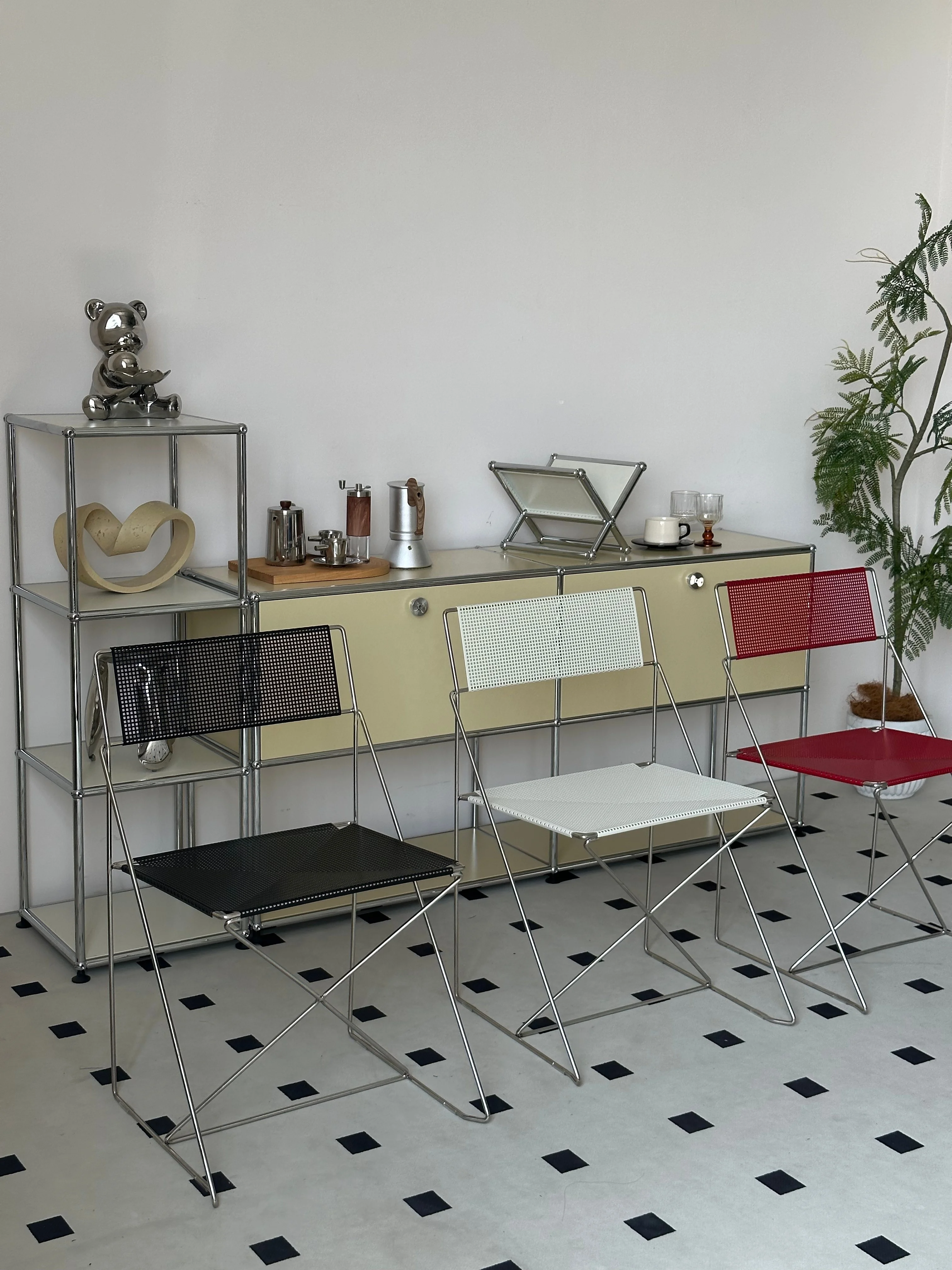 Промышленный стиль Bauhaus штабелируемые компактные стулья в 1997 нордические для гостиной X линия стул мебель