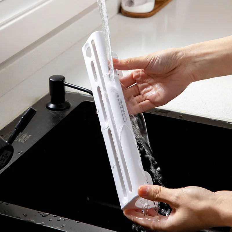 2022 New Multifunctional Kitchen Shelf Household Free Punching Knife Holder Spoon Shovel Storage Rack Wall-mounted