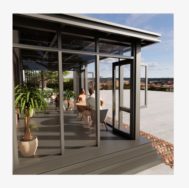 Balcony Louvered Roof Motorized Pergola Easy Install Aluminum China PERSPEX Aluminum Gazebo Nature Pressure Treated Wood Type