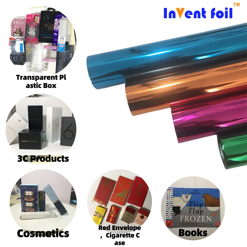 INVENT FOIL High Quality Heat Foil Hot Sale Coated Multicolor Hot Stamping Foil For Paper and Plastic