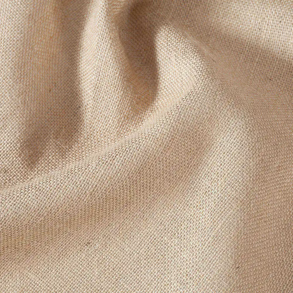Durable wear-resistant jute table cloth plain brown roll laminated jute fabric