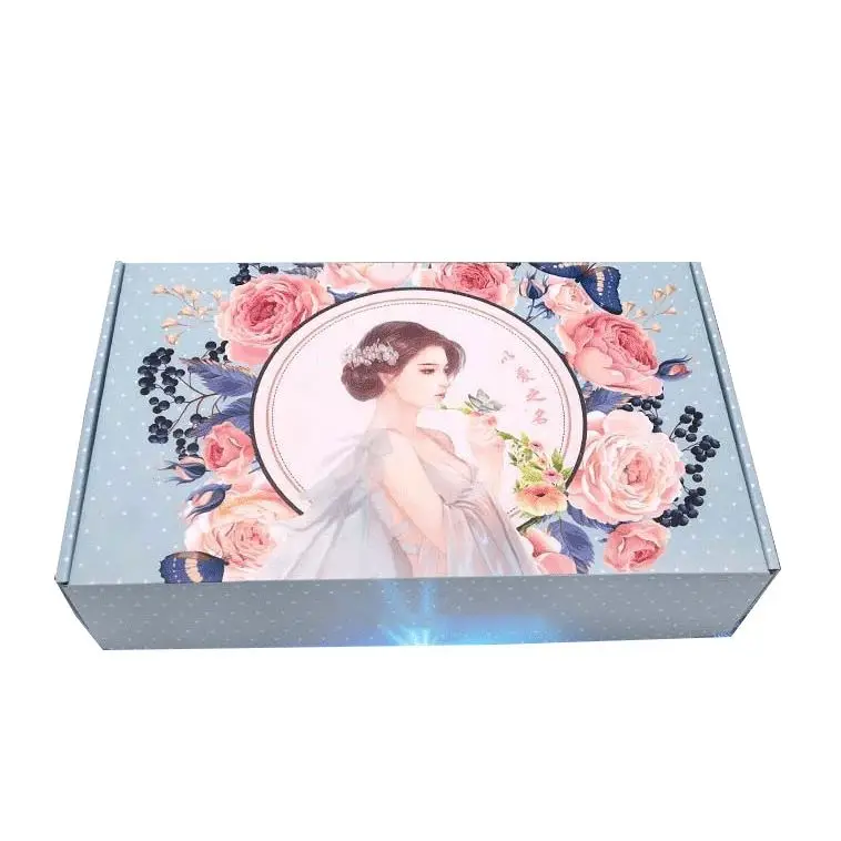 Переработанная круглая упаковочная Подушка ожерелье ювелирные изделия красочные коробки для покупок из гофрированной бумаги самолета