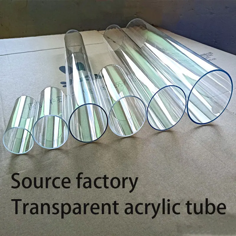 Transparent cast acrylic tube rod white