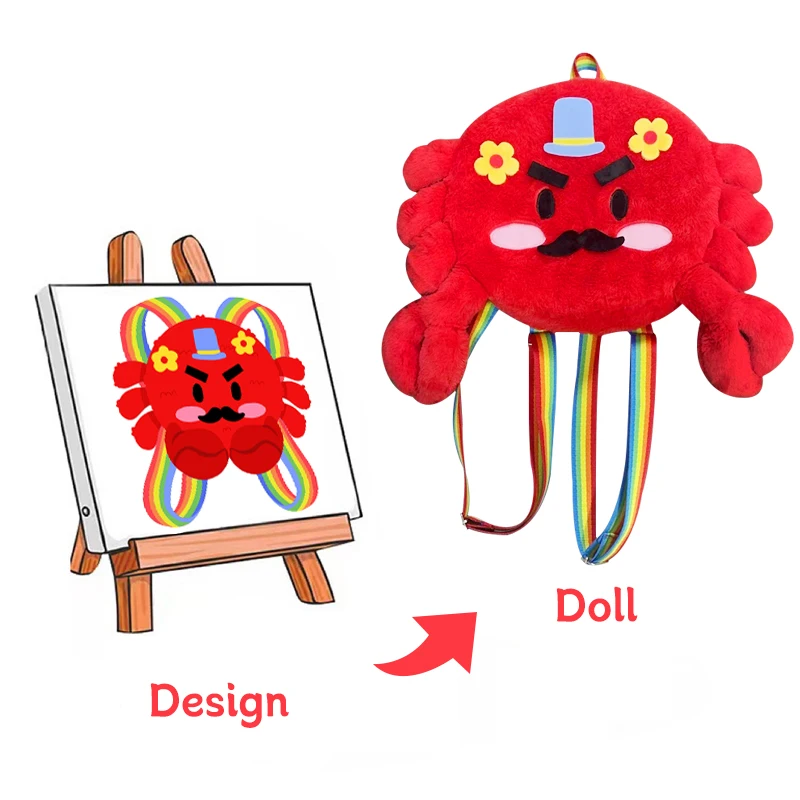 Yang Zhou Factory Customization Logo Stuffed Animal Plush Bags Toys Custom Plushie Backpack