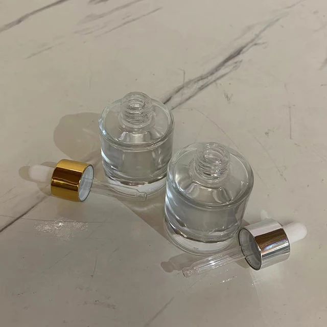 Hengjian wholesale 30ml glass essential oil bottle with dropper for serum bottles cosmetic packaging