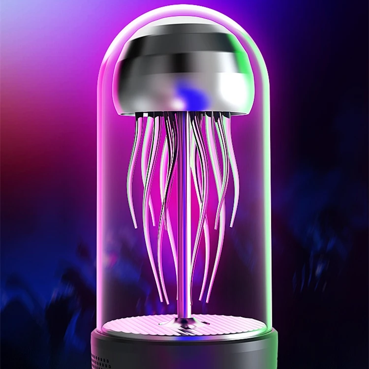 High Beauty Creative Intelligent Connection Colorful Lights Mechanical Jellyfish Dance Model Blue tooth Speaker Accessories