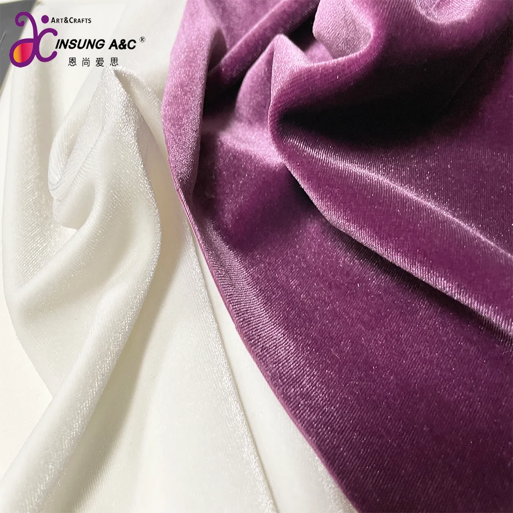 China textile royal blue woven fabric micro velvet