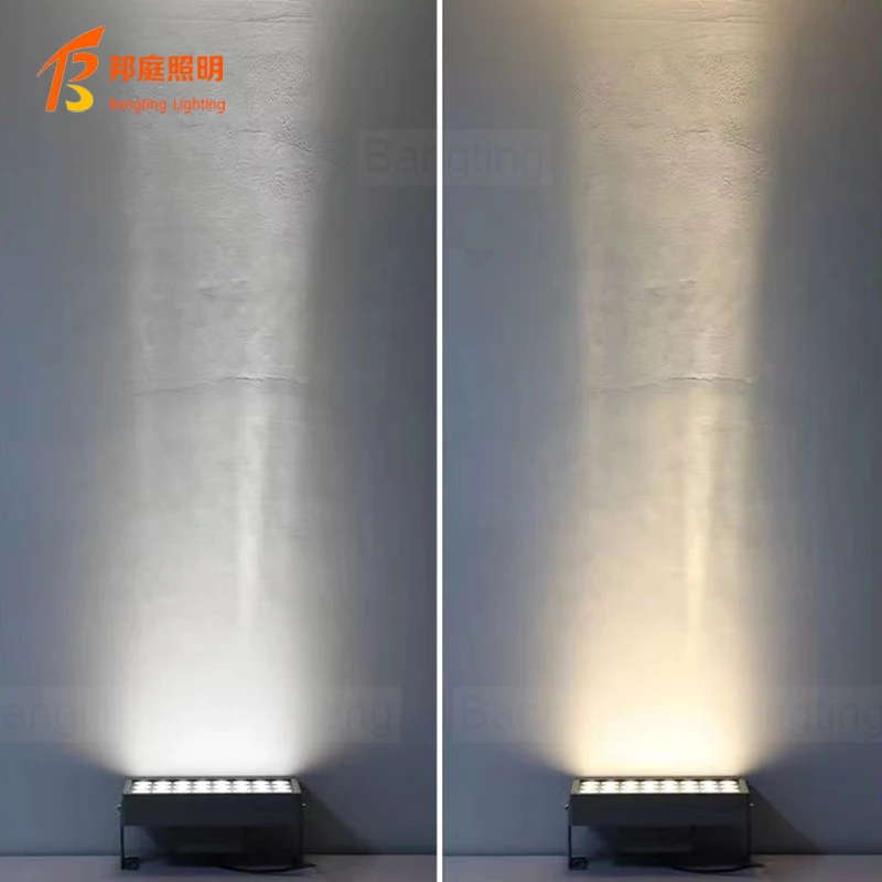 216w DMX RGB Facade Led Wall Washer Spotlight DC24V  Warm White Dimmable Exterior Floodlight Outdoor Landscape Lighting