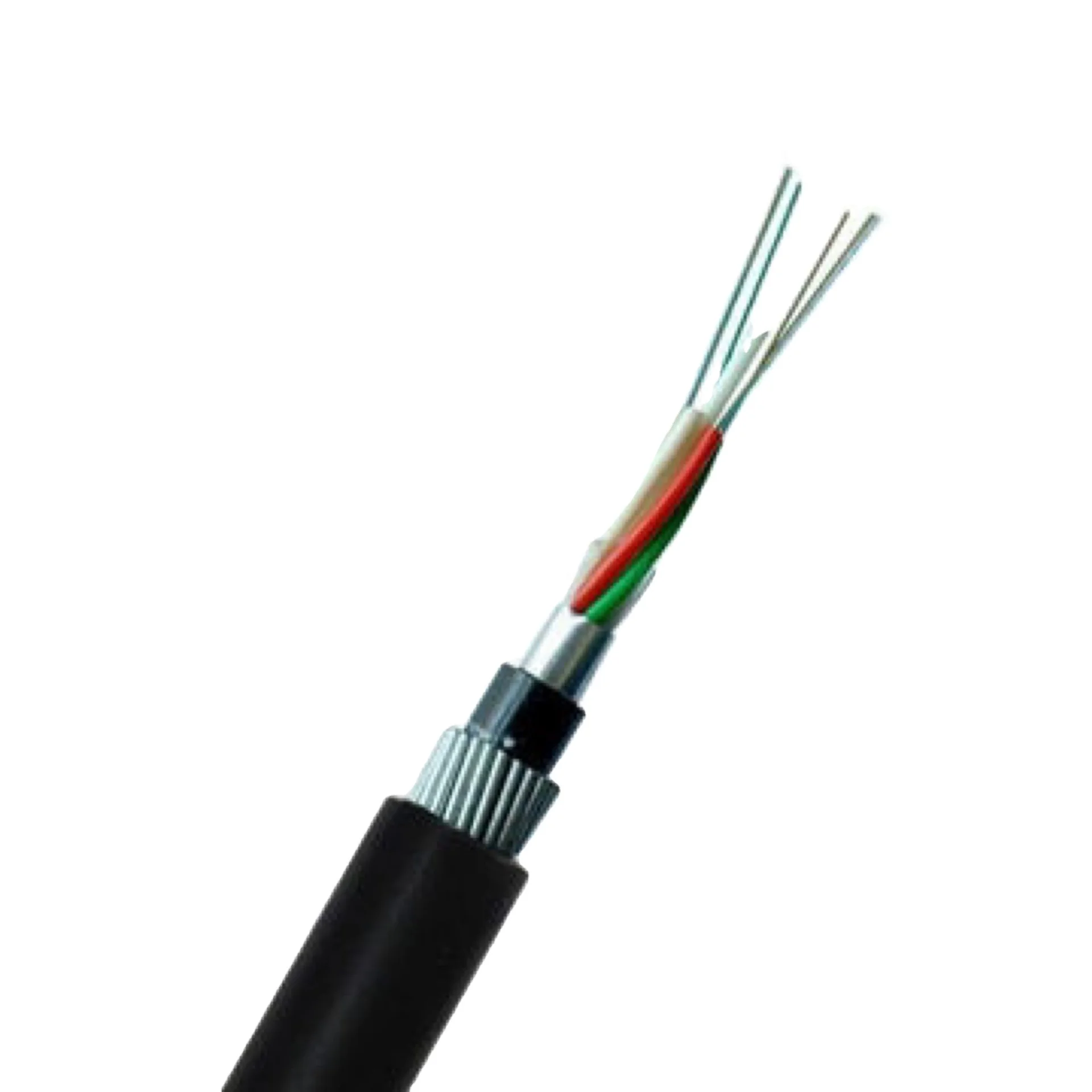 mental Double Sheath Outdoor 4 core Stranded Loose Tube armored underground fiber optic cable