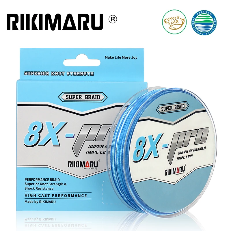 Rikimaru Spot Color x8 Strand 300m UHMWPE плетеная леска для ловли рыбы в соленой воде