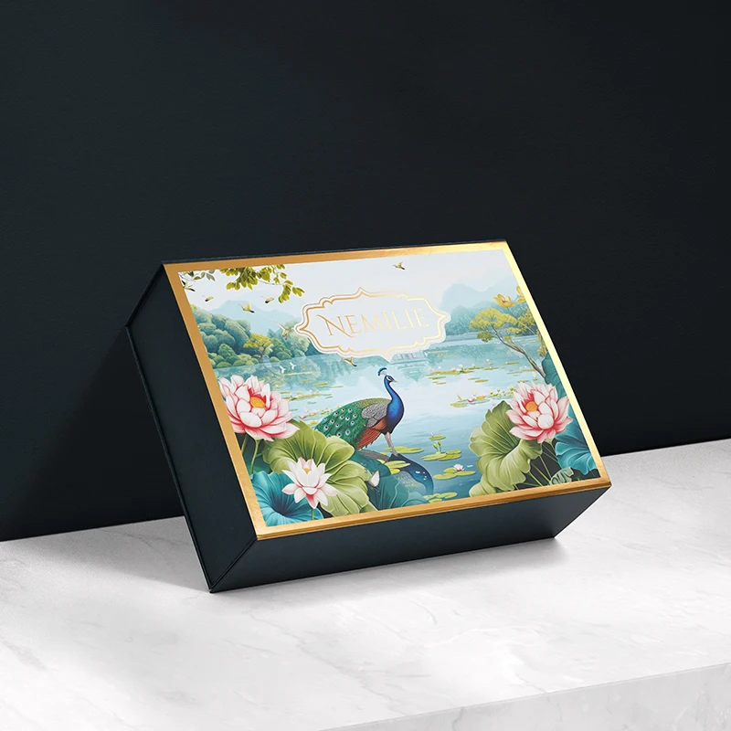 Custom Luxury Large Size Empty Cardboard Package Magnet Box With Magnetic Lid For Shirt  Shoe Clothing Packaging