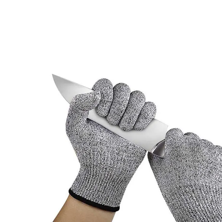 Factory direct supply of wear resistant HPPE anti cut gloves for kitchen