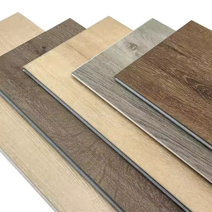 4mm SPS Flooring PVC Tile Interlock Click LVT SPC Plastic Wood Grain Vinyl Indoor Floor Product Category Boards