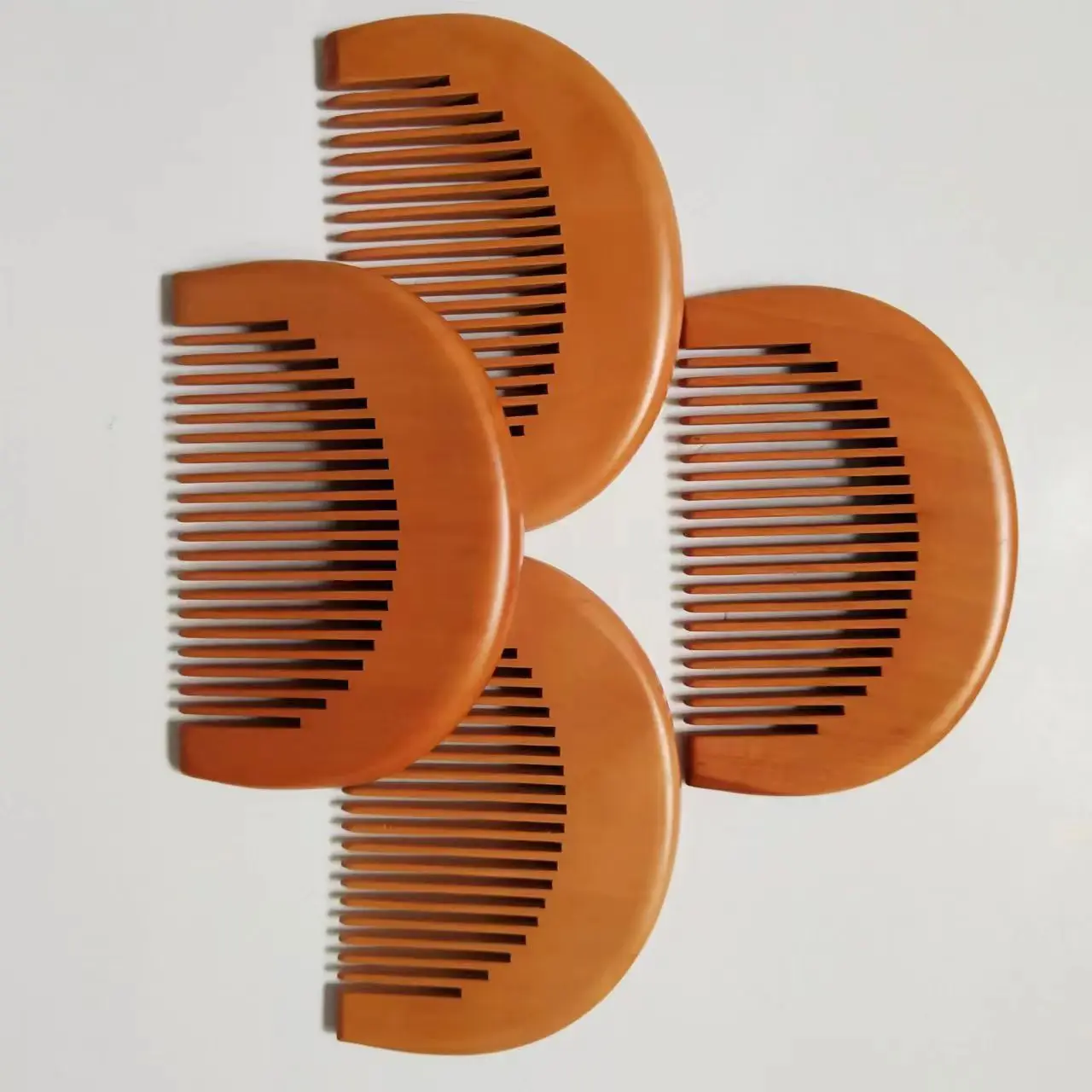 Custom Logo Promotion Korean Girl Pocket Peach Wood Hair Combs