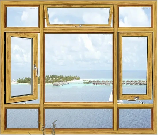 high quality wood clad windows wooden window design casement windows with triple glass