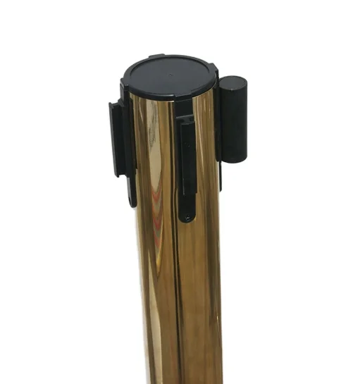 Stainless Steel Safety Barrier Stanchion Retractable Belt Crowd Control Barrier Stanchion Airport queue line barrier belt