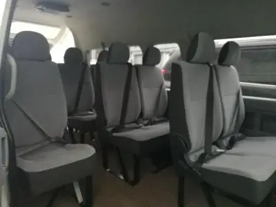 Good Quality FREE SHIPPING 18-Seats Luxury HIACE Euro 2 Emission Standard Manual Diesel Van with 103kw Power