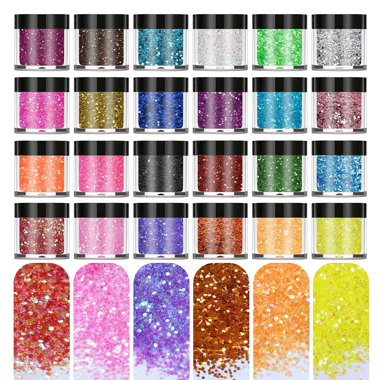 Osbang factory manufacturers 24 colors 10ml Gradient Glitter Color Powder for epoxy resin and UV resin for decoration