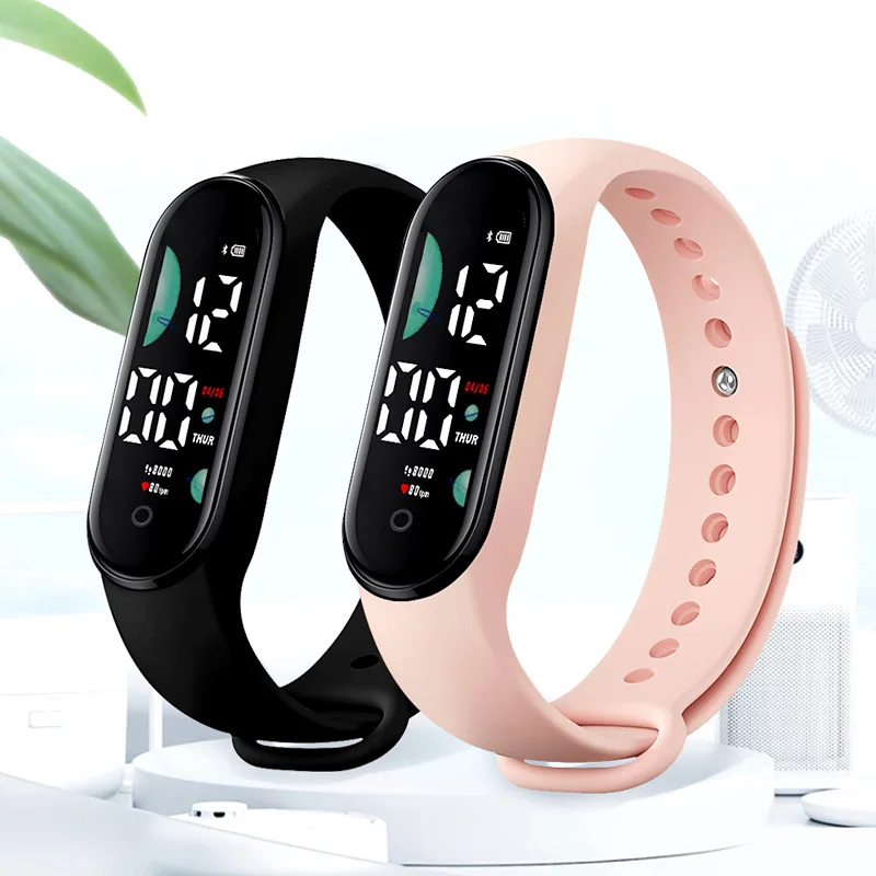 Versatile M9 Student Digital Watch with LED Touchscreen and Water-resistant Construction
