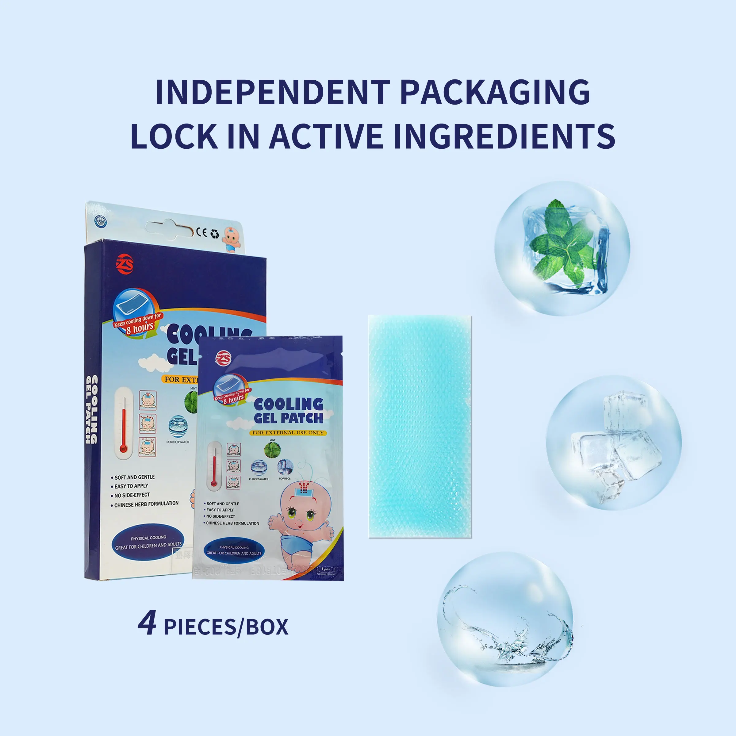 Hot sale Fever Reducing  Cooling Gel Patch Health Care for kids
