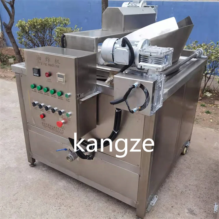 automatic Electric gas diesel frying machine meat peanut pork skin chin nuts donut frying machine with 5 cm insulation board