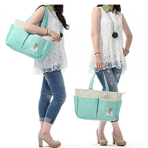 Baby diaper bags Upgraded version waterproof dots Nappy Tote baby diaper bag for mummy using