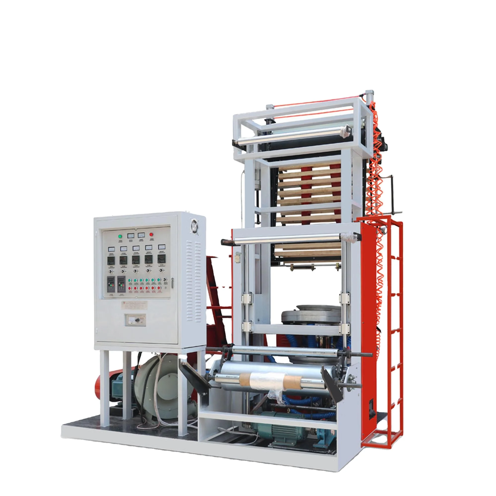 LIFENG Biodegradable High Speed rotary head pe ldpe hdpe polyethylene pvc film extrusion machine line price